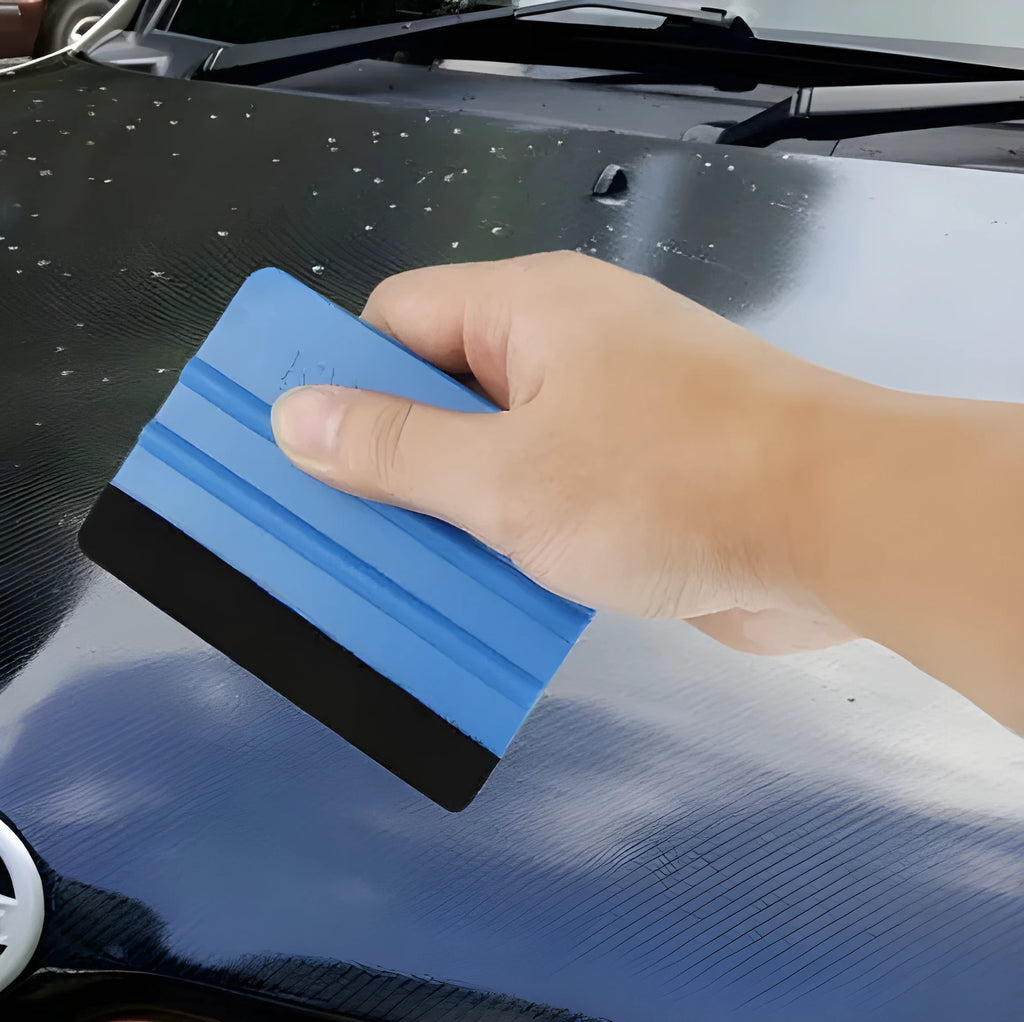 Blue PP plastic automotive film scraper 125x80mm for car decal removal