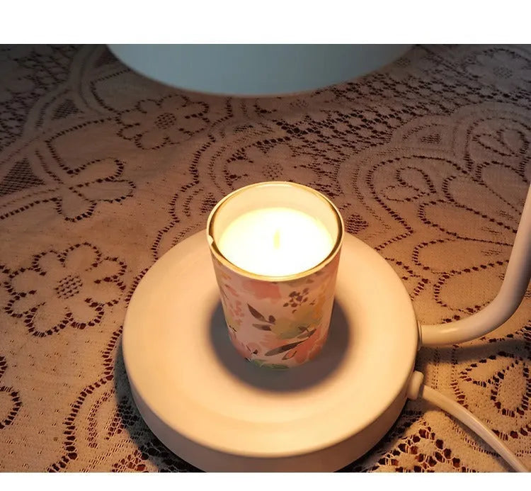 European style aromatherapy melting wax lamp with dimmer switch in white or yellow colour