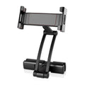 Universal car phone holder for back seat headrest with large collet, in black or black and red, for devices over 5 inches