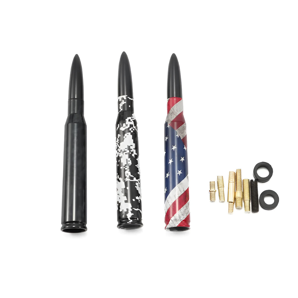14cm car antenna in camouflage green, American flag or colour black designs for vehicle modification