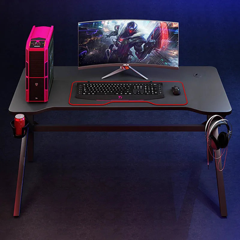 Home fashion gaming desktop computer desk in Dark Awakening colour solid finish