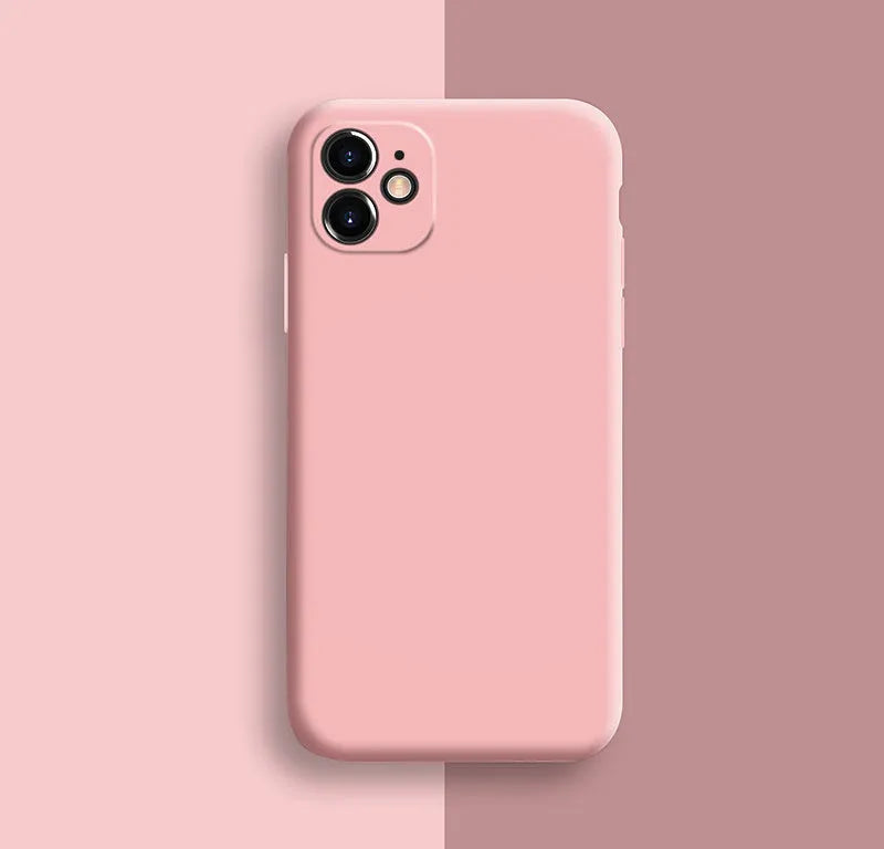 Solid colour silicone phone case for iPhone 11 Pro Max on a table.
