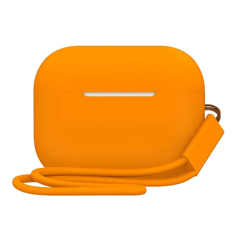 AirPods Pro 2 silicone protective case with attached lanyard in various solid colour options