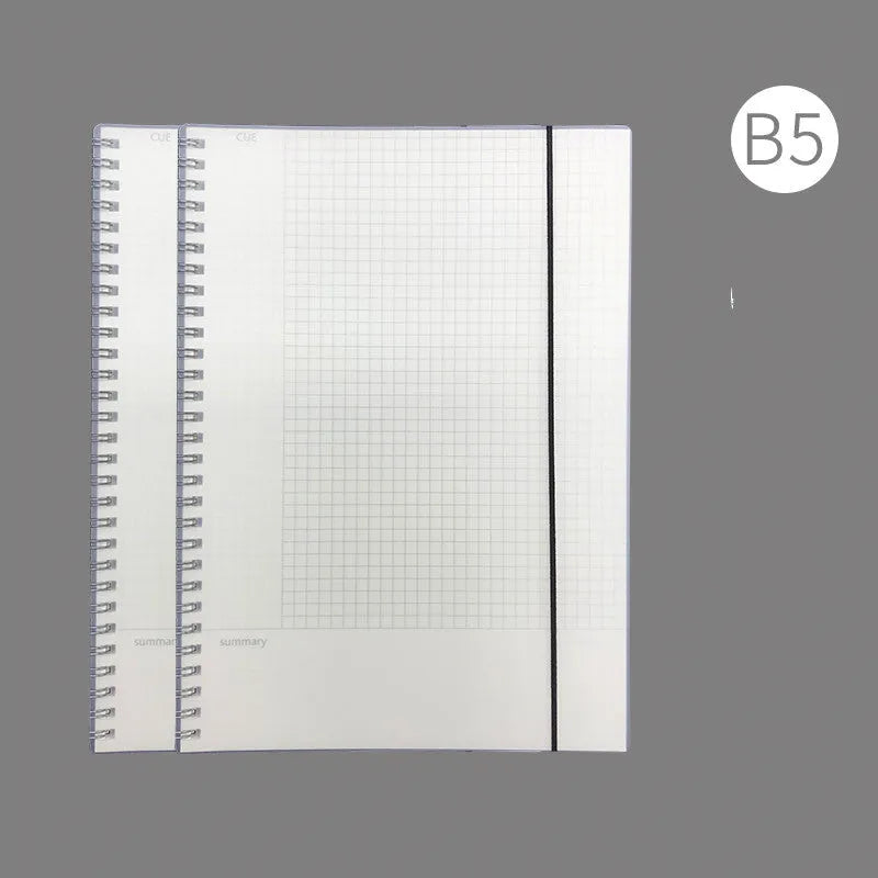 A4 hard cover notebook with PP material and choice of grid, line, or lattice ruling patterns