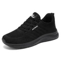 Unisex mesh upper casual trainers in solid colour, available in black, grey, and pink, sizes 36-44
