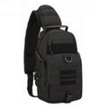 Men's nylon messenger bag with wear-resistant finish in black camouflage colour
