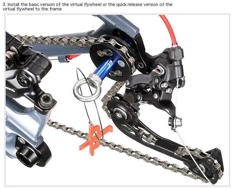 Aluminium bicycle chain holder tool for washing and tensioning, showing three version options.