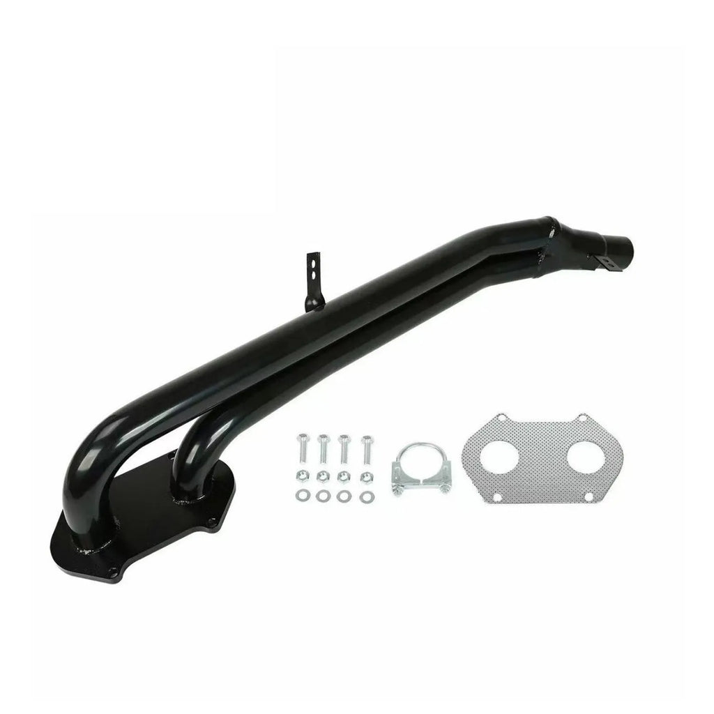 Black stainless steel exhaust manifold head section for Mazda RX-7 1979-85 12A engine