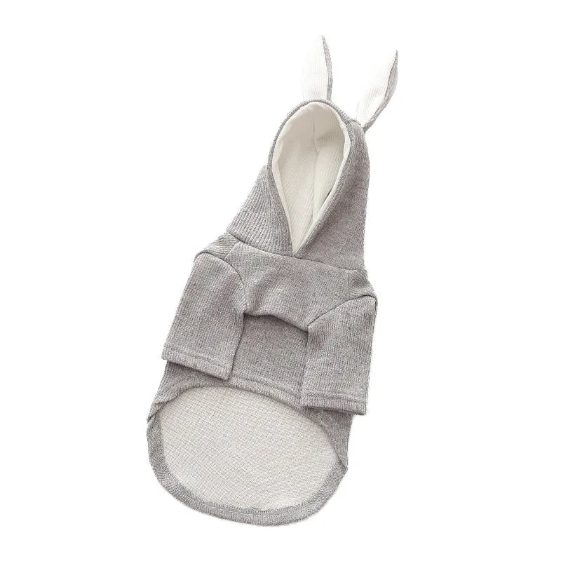 Dog sweater in light grey or pink, spring and autumn pet clothing, sizes S to 3XL with bust and back length measurements