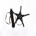 Black football juggling belt with rotating mechanism and 2-metre training cord