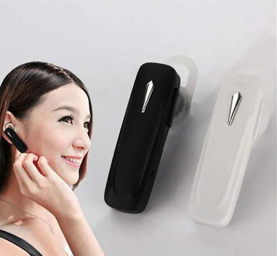 M163 single-ear car Bluetooth headset with microphone boom in black colour