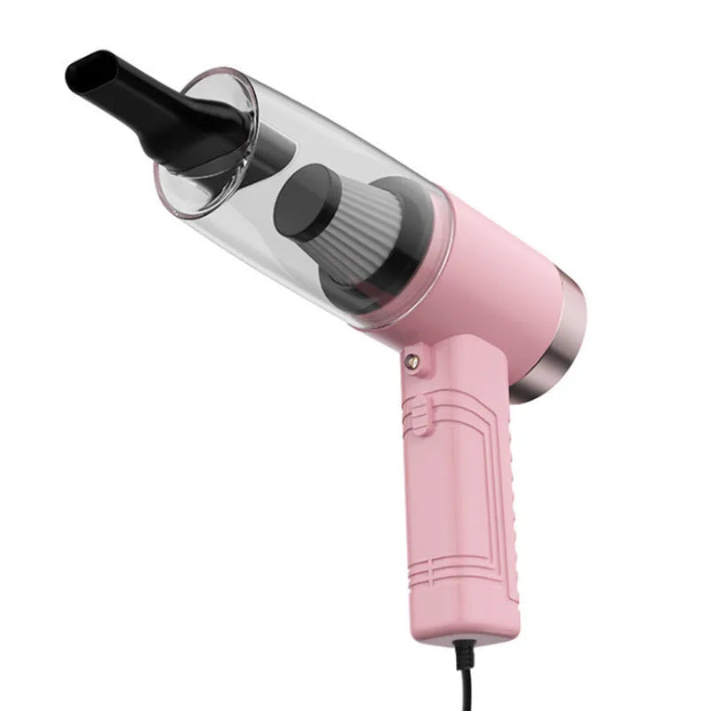 12V 120W wet and dry car vacuum cleaner with fragrance, 5m cord, 24x22x8cm, black white pink