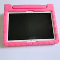 Huawei Enjoy tablet inside a protective EVA foam case, showing colour and style options like black business design and pink cartoon.
