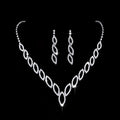 Bridal kiss earrings and necklace set 451 for wedding photography and formal events