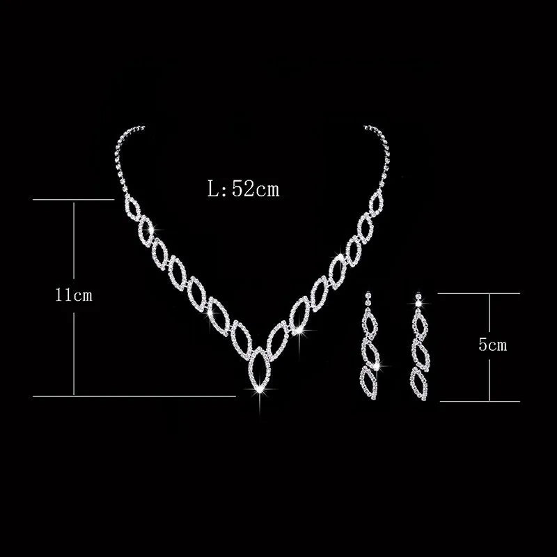 Bridal kiss earrings and necklace set 451 for wedding photography and formal events