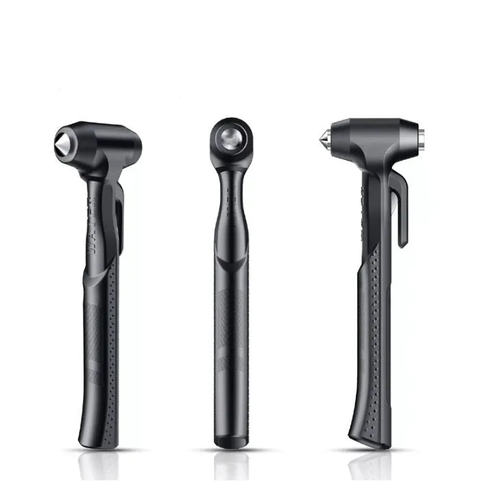 Window breaker safety hammer with ABS body and high carbon steel tip in black