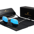 Classic round retro sunglasses for men with polarised lenses in Gun Gray frame colour.