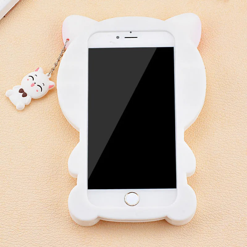 Soft silicone phone case showing edge-proof design on a Samsung Galaxy phone.