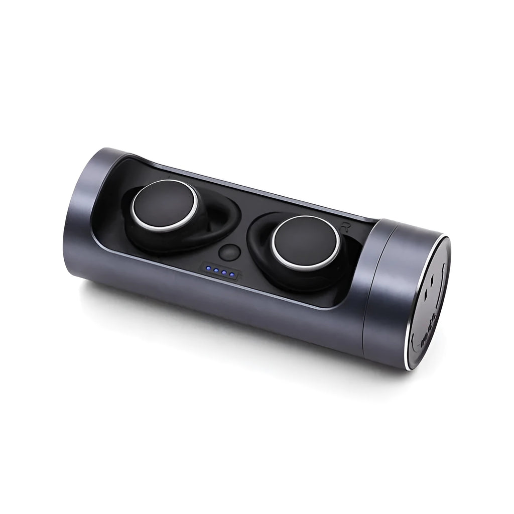 Infinite Bluetooth headset in dark grey, red, or silver colours with Bluetooth 5.0 and Realtek chipset