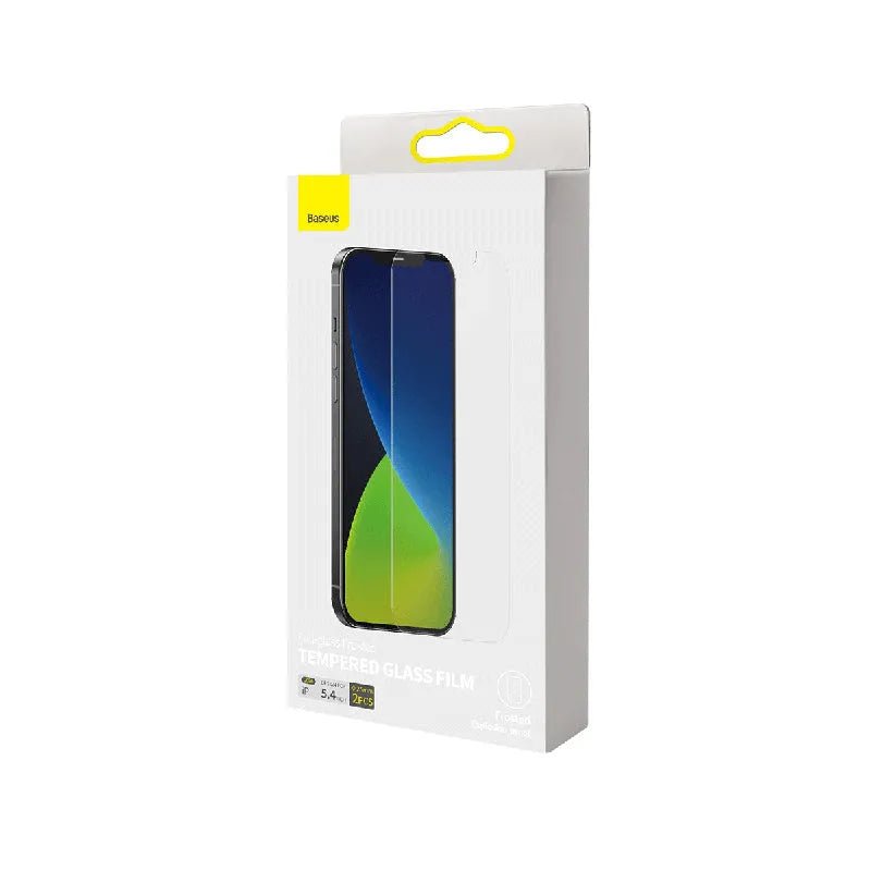 0.25mm frosted tempered glass film for iPhone 12 mini 5.4 inch, transparent, with cleaning bag and white edge liquid