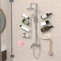 Transparent acrylic 4-layer wall-mounted bathroom storage rack for perfumes and toiletries