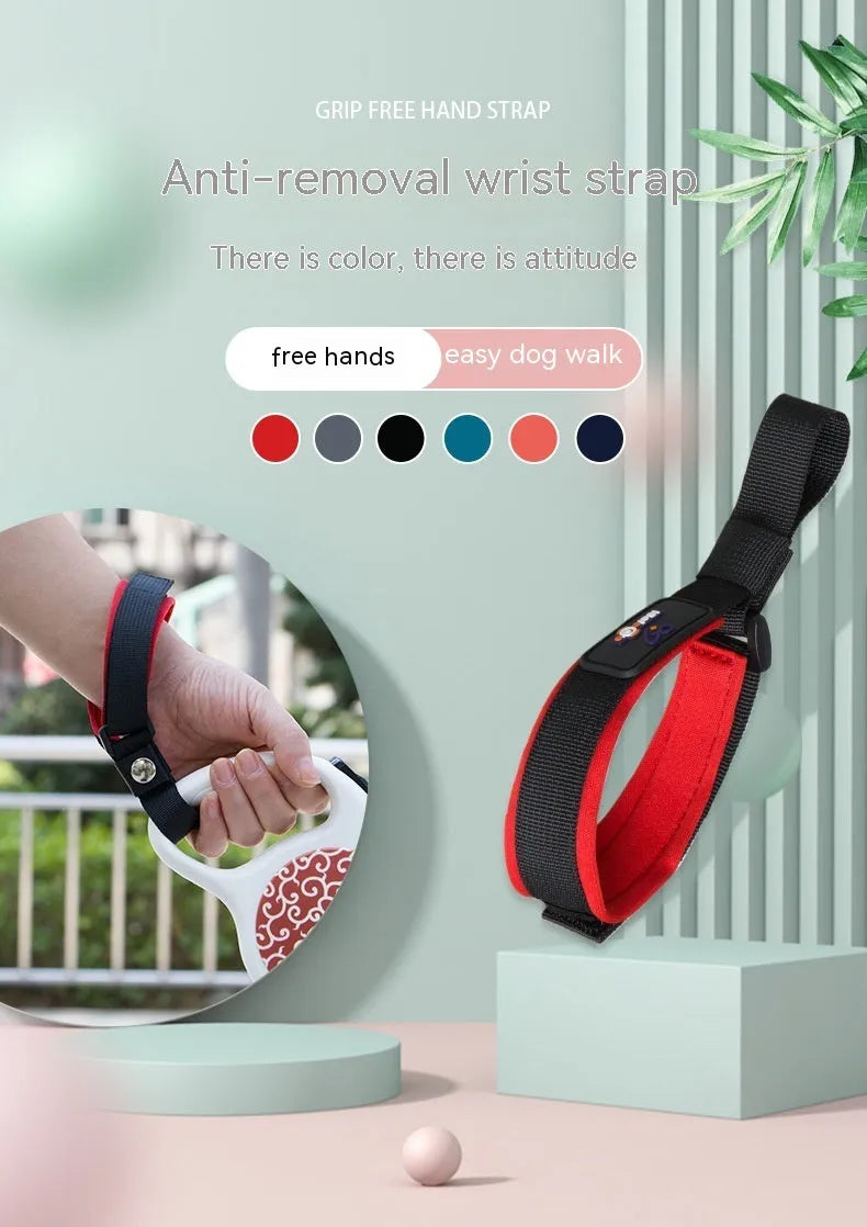 Hands-free dog leash wrist strap in nylon with 85cm specification and six colour options