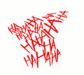 Reflective car bumper sticker with Hahaha English text in 11x12cm size, shown in a colour option