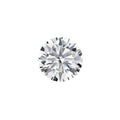 Round moissanite gem stone with eight hearts and eight arrows cut, showing polished surface