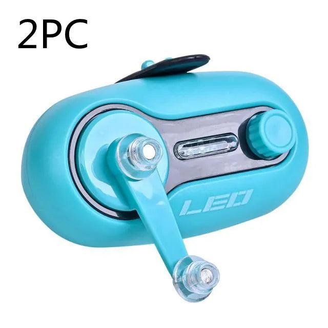 Fishing rod alarm with automatic signal lamp in blue or black colours for night fishing