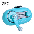 Fishing rod alarm with automatic signal lamp in blue or black colours for night fishing