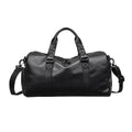 Chaomen black PU leather fitness bag 50cm wide with soft handle and shoulder strap