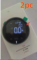 Black digital electronic measuring ruler with 1.8 inch VA LCD display on a flat surface
