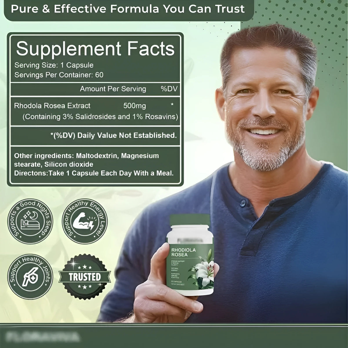 O2 Power Capsules bottle containing 60 body care capsules