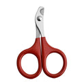 Pet nail clippers with stainless steel blades and coloured plastic rubber handle for dog cat grooming