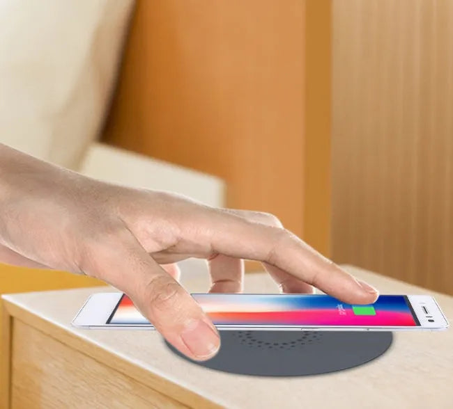 60mm round embedded wireless phone charger for desk and table installation