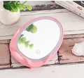 White vertical wireless charger with vanity mirror and fill light, 125x94x30mm, Micro USB, 5W charging