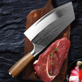 Stainless steel kitchen knife with 320mm blade length and 2.3mm thickness