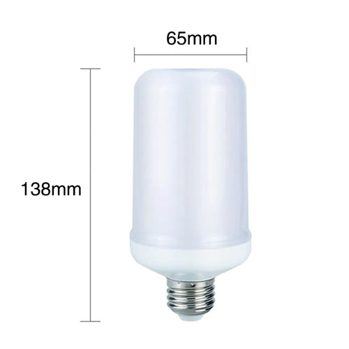 Decorative flame effect LED bulb with realistic flickering fire simulation for indoor lighting