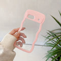 Two-in-one wave shell transparent phone case with coloured PC TPU hem for Google 10 Pro, 10, 9 Pro, 9, 7a, 8a and 9a