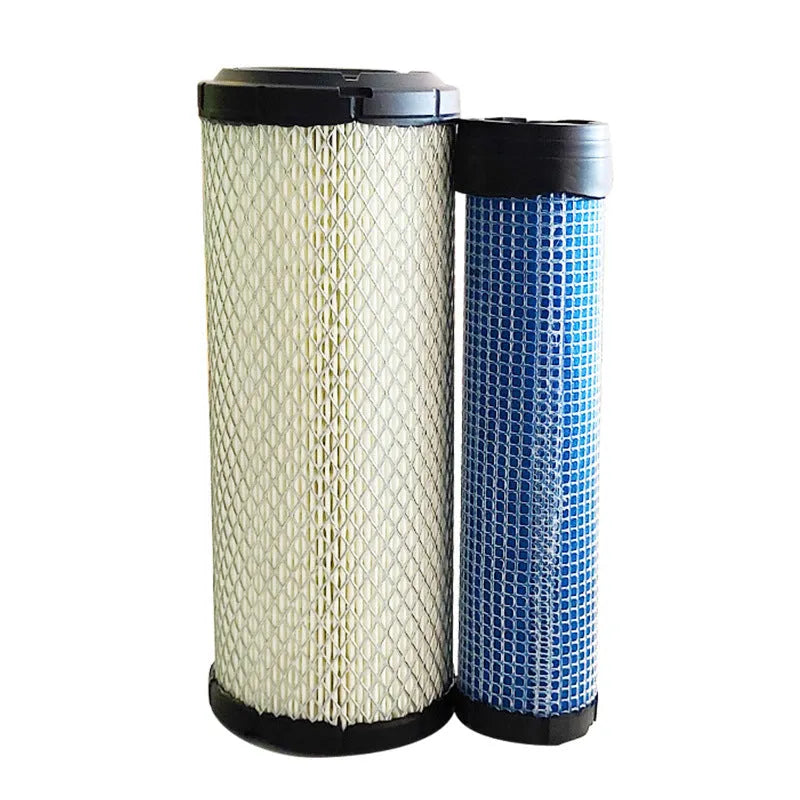 Donaldson engine air filter model 1027 with mesh and paper folding element, showing dimensions.