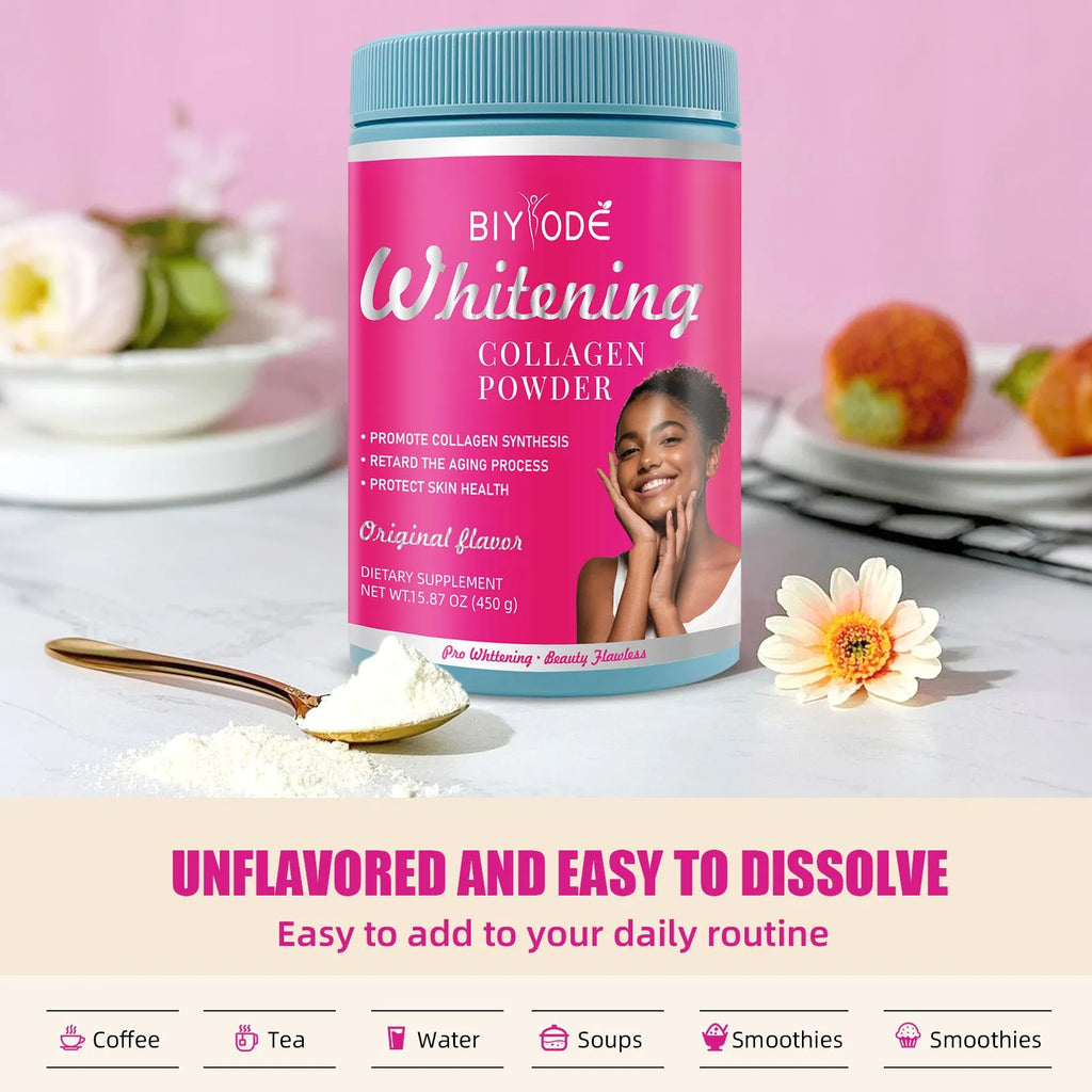 Wholesale collagen powder 450g bottle for adult beauty supplement with immune support and OEM options