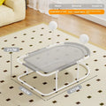 Grey fabric kennel for cats measuring 50cm cubed with breathable walls and a removable cover.