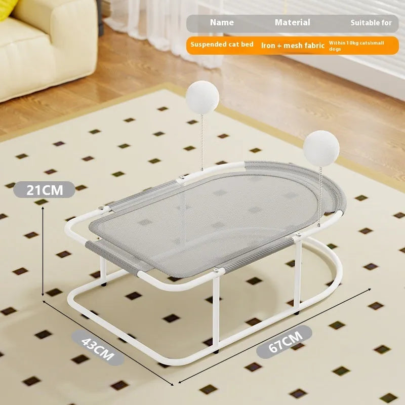 Grey fabric kennel for cats measuring 50cm cubed with breathable walls and a removable cover.