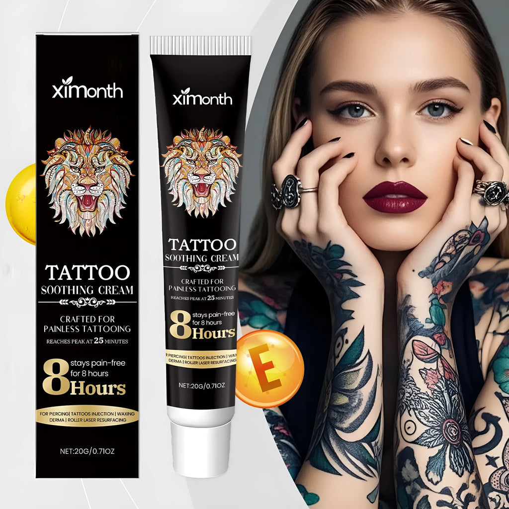 20g jar of tattoo soothing neck cream for post-tattoo aftercare with mint leaf and tea tree oil