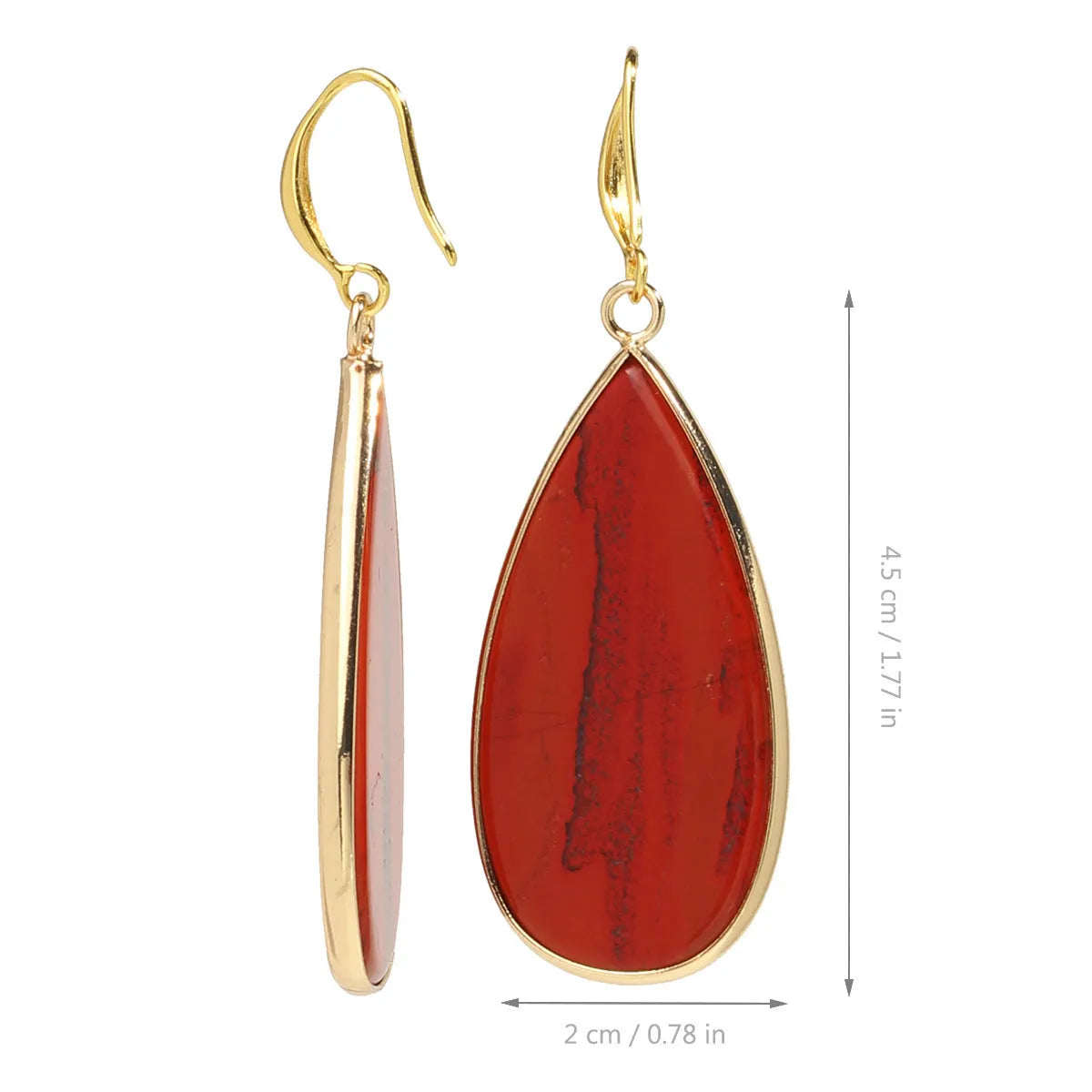 Handmade vintage stone drop earrings in Tigereye, amethyst and crystal colours