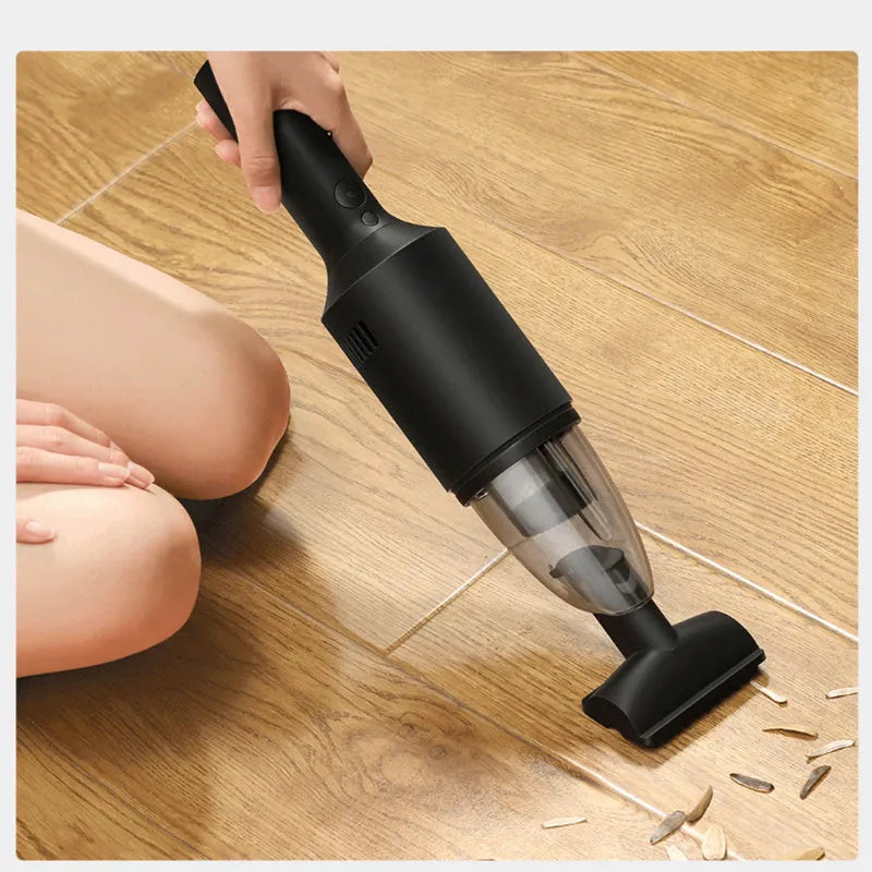 Car vacuum cleaner 7000PA in black standard with LED light and lithium batteries