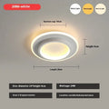 Round white LED ceiling light, 24cm diameter, with tricolour option for indoor hallway or aisle