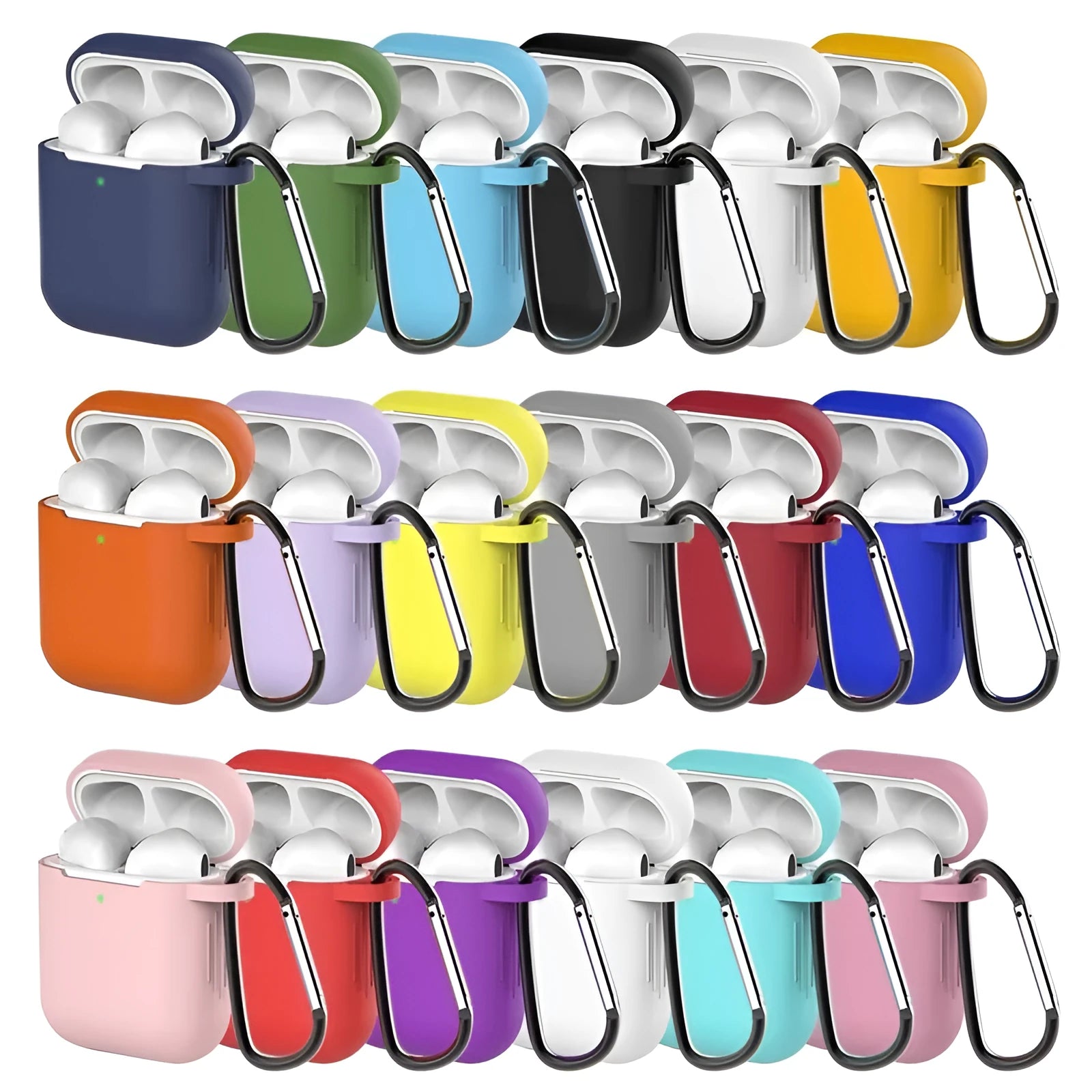 Liquid silicone cover for AirPods 1st and 2nd generation case in multiple colour options