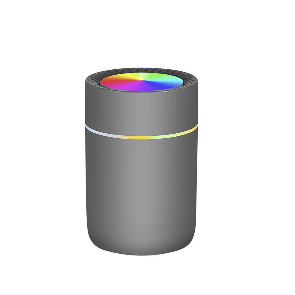 Grey Classic 350ml mini cup humidifier with ambient light effect on a desktop surface