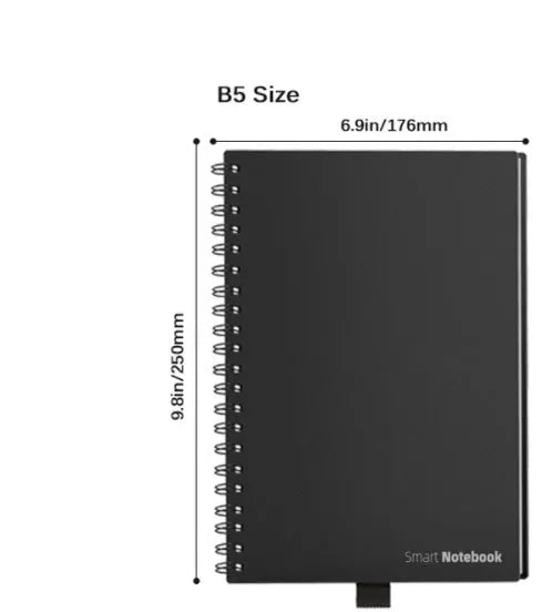 Business intelligence notebook with PVC cover, 30 sheets, 181 x 255 mm, available in A5 and B5 styles